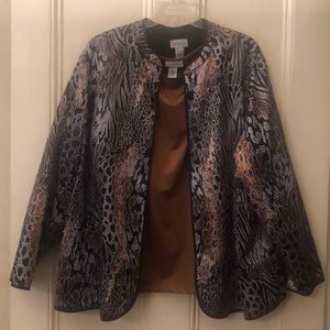 Jacket and top combo.